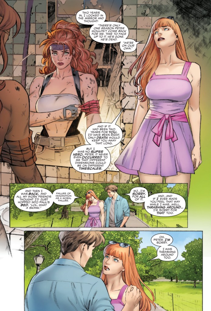Mary Jane Watson explains time in other dimension in Venom #258