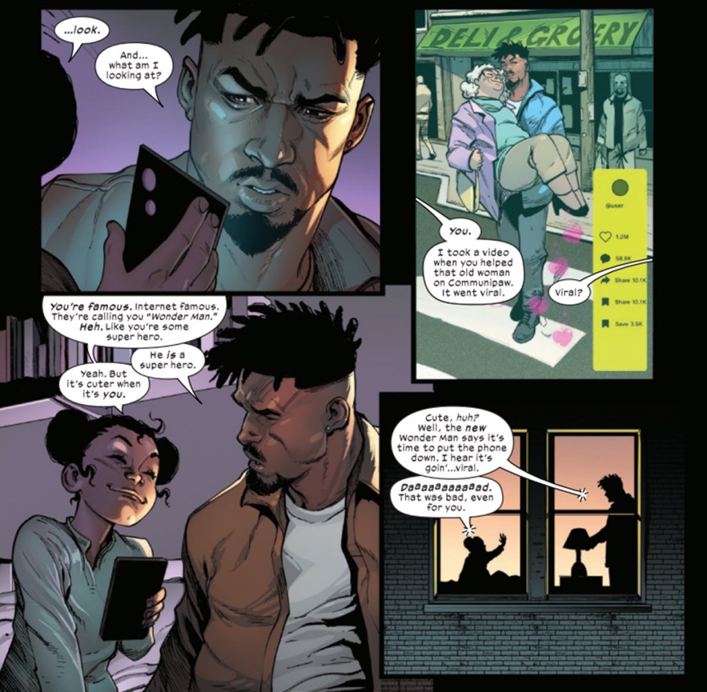 New Wonder Man with daughter in Ultimate Impact Reborn #1