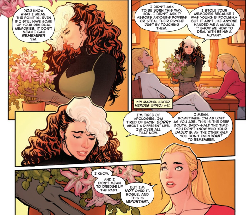 Rogue Captain Marvel and White Queen talk in Captain Marvel Dark Past #2