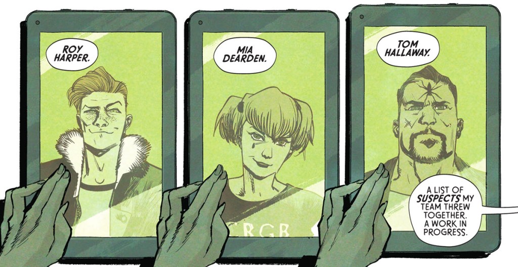 Suspects in Longbow Killer murders in Absolute Green Arrow #1