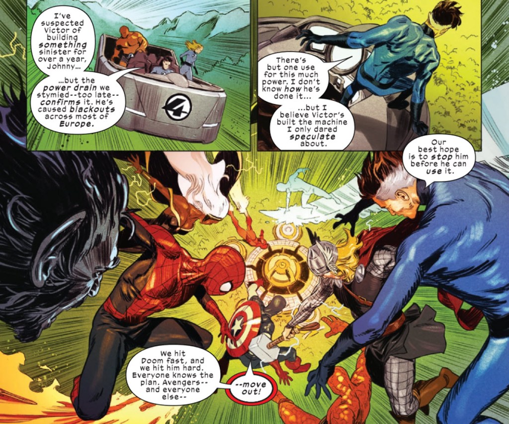 The Heroes invade Latveria in Doomquest #1