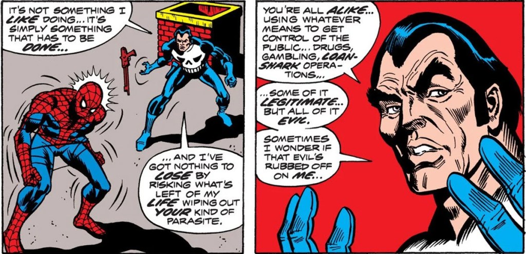 The Punisher meets Spider-Man for the first time in Amazing Spider-Man #129