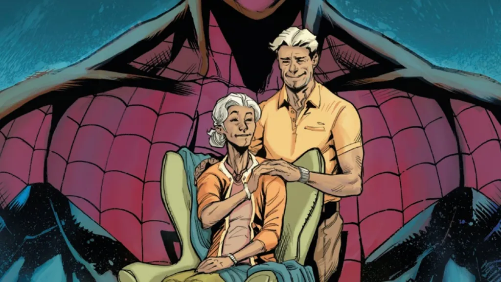 Amazing Spider-Man #31 cover by Patrick Gleason with Aunt May and Uncle Ben cropped