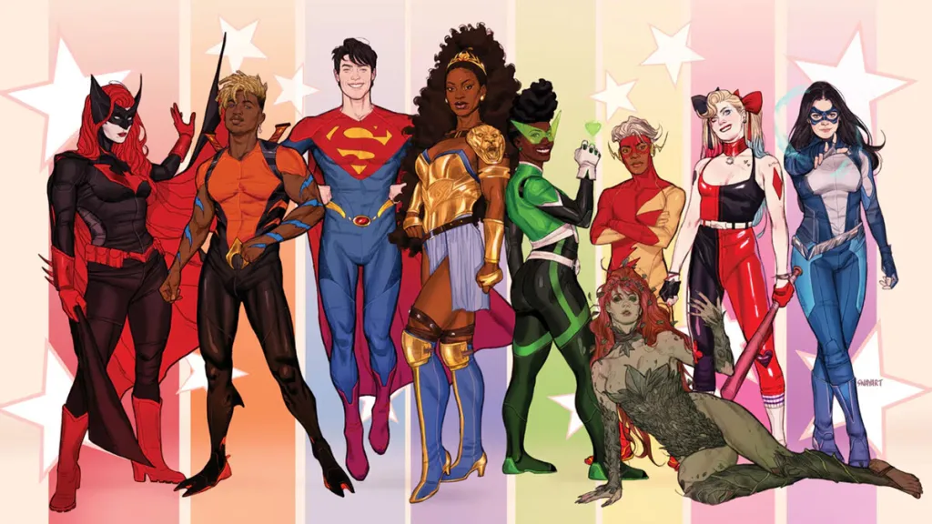DC Pride 2022 wraparound variant cover by Joshua Sway Swaby
