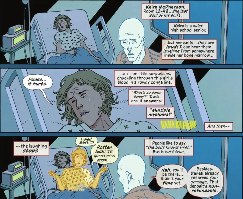 Deadman saves a girl in The Deadman #1