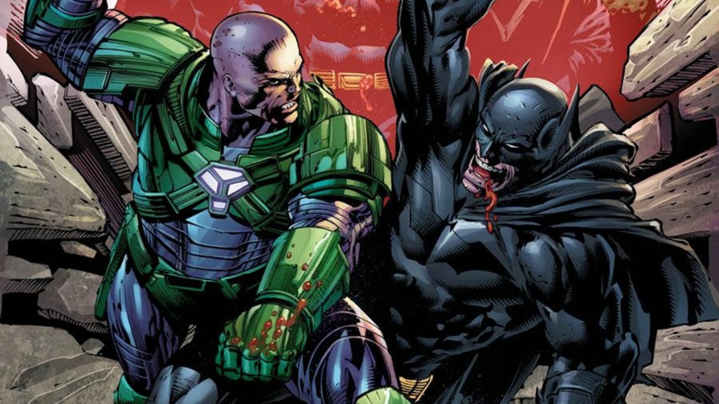 Lex Luthor vs Batman on Forever Evil #4 cover