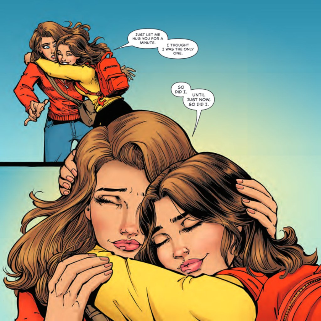 Mary Marvel hugs Kara Danvers in Summer of Supergirl Special #1
