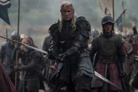 Matt Smith holds a sword in House of the Dragon.