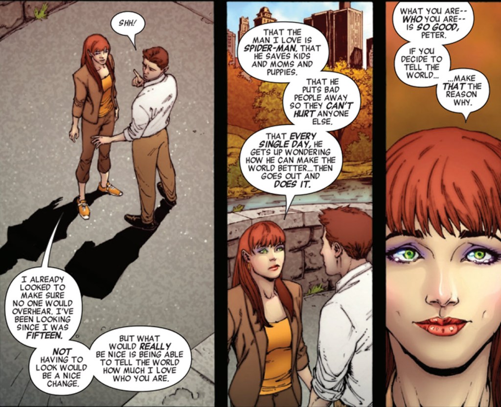 Peter Parker and Mary Jane Watson in Civil War Unmasked #2