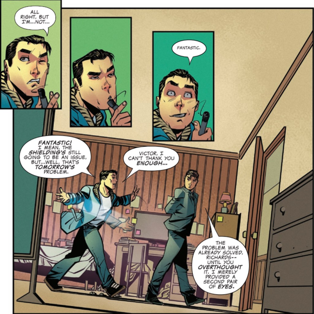 Reed Richards meets Victor Von Doom in Challenges of Doom Mister Fantastic #1