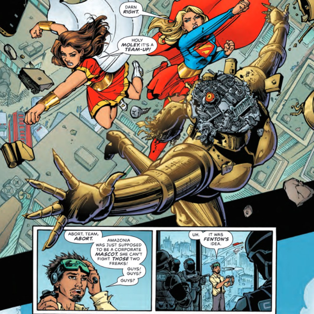 Supergirl and Mary Marvel vs Amazonia in Summer of Supergirl Special #1