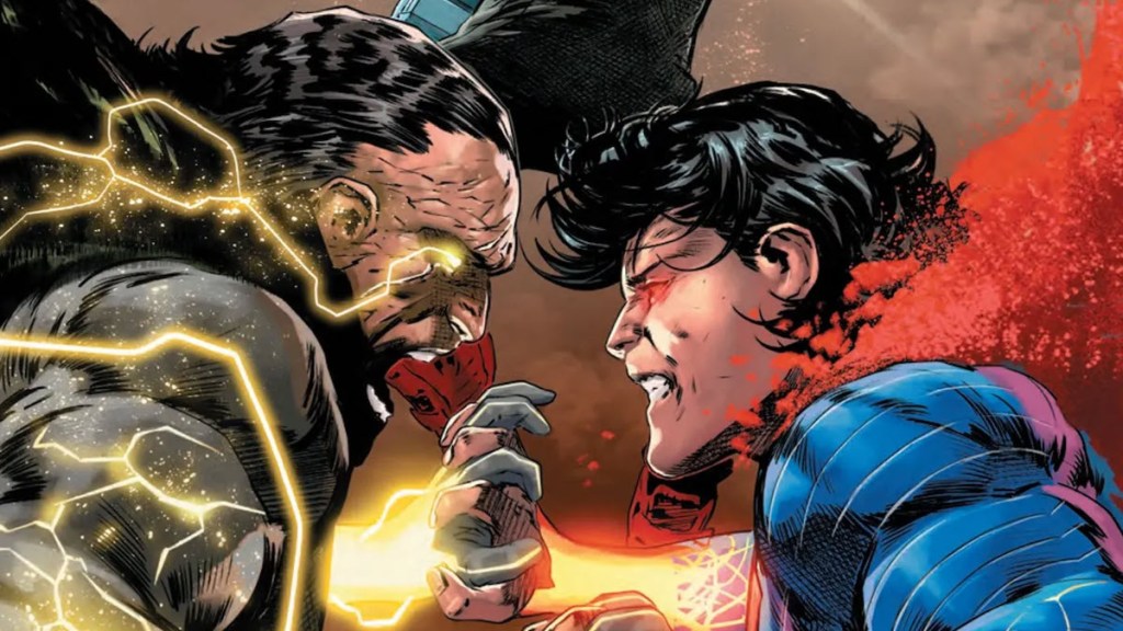 Superman vs. King Shazam in Absolute Superman #20 cover by Rafa Sandoval