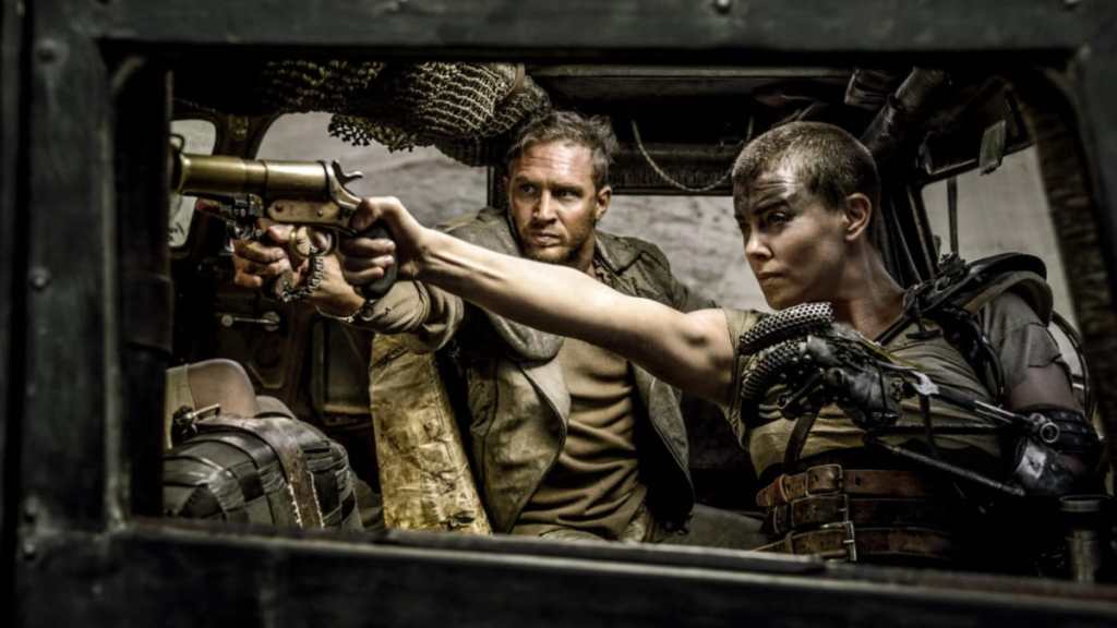 Tom Hardy and Charlize Theron in Mad Max Fury Road
