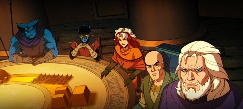 Beast Nightcrawler Rogue Professor X and Magneto in Ancient Egypt in X-Men '97 Season 2