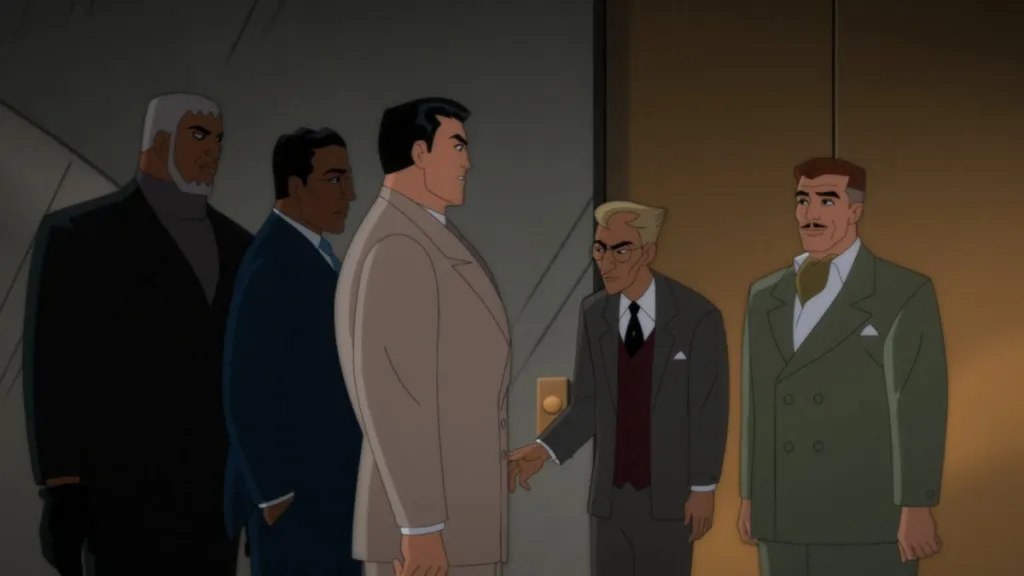Bruce Wayne and Lucius Fox meet The Terrible Trio in Batman Caped Crusader Season 2