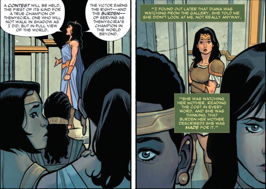Hippolyta announces contest in Wonder Woman #35
