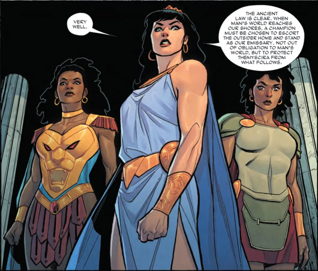 Hippolyta explains Amazon Law in Wonder Woman #35