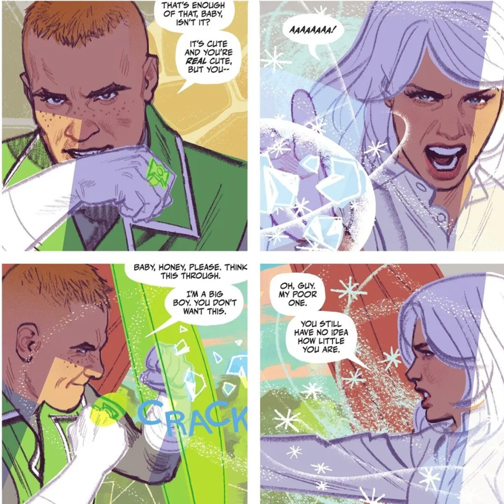 Ice fights Guy Gardner in Human Target #6