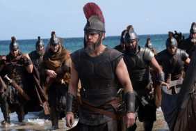 Matt Damon storms the beach in The Odyssey.
