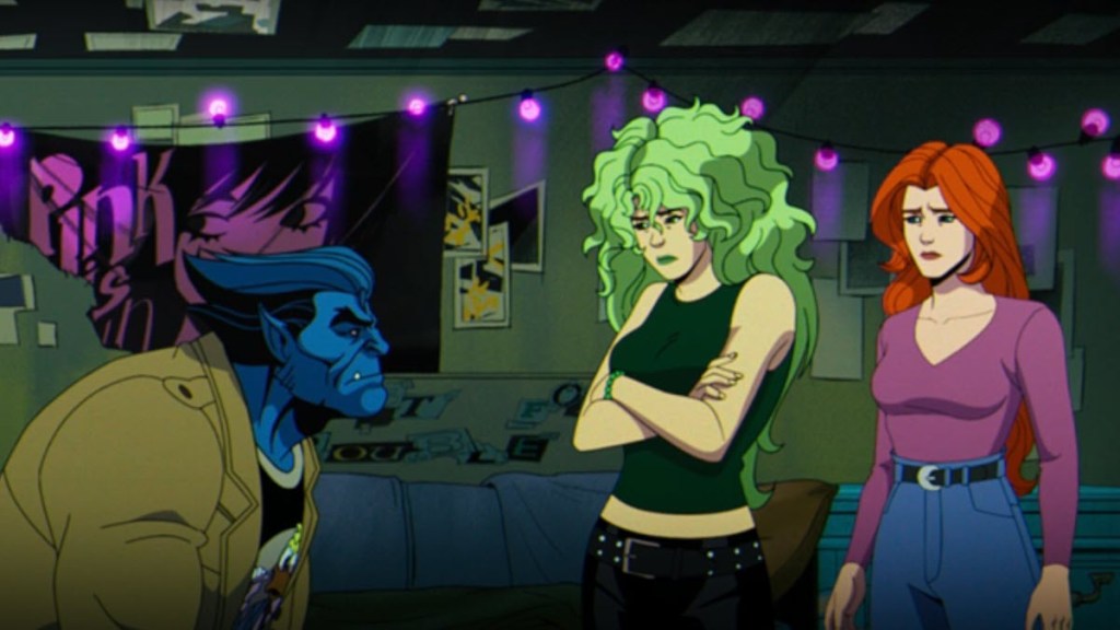 Polaris, Beast and Jean Grey in X-Men '97 Danger.exe episode