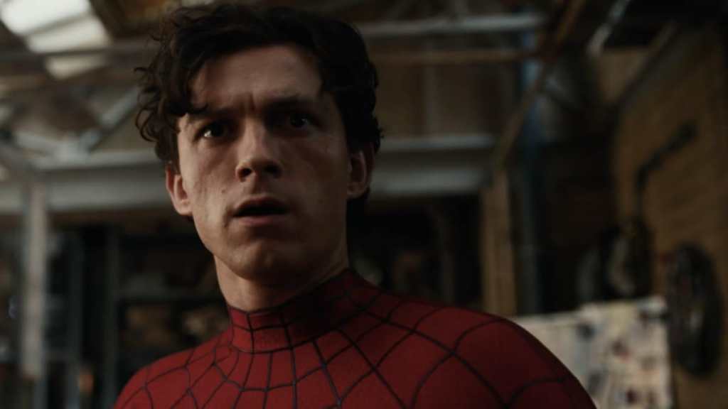 Tom Holland stares as Spider-Man in Brand New Day