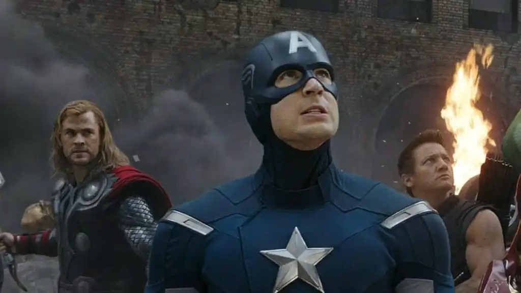 The Avengers posing in Avengers.