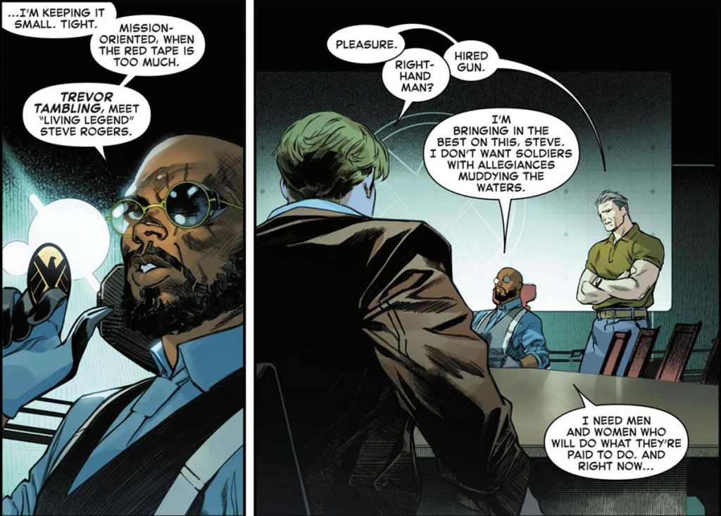 Nick Fury explains new SHIELD in Captain America #6