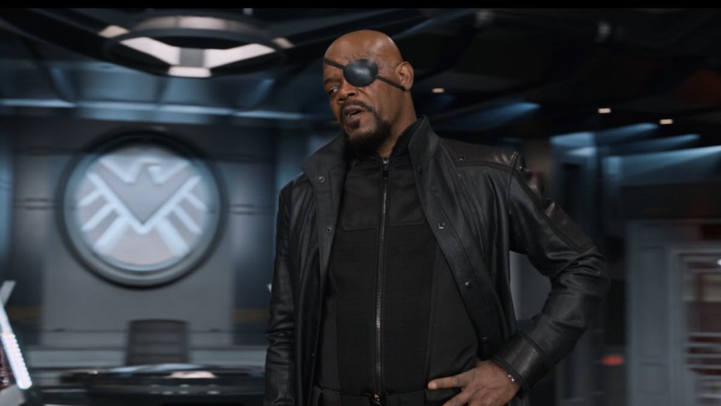 Samuel L. Jackson as Nick Fury Director of SHIELD in The Avengers
