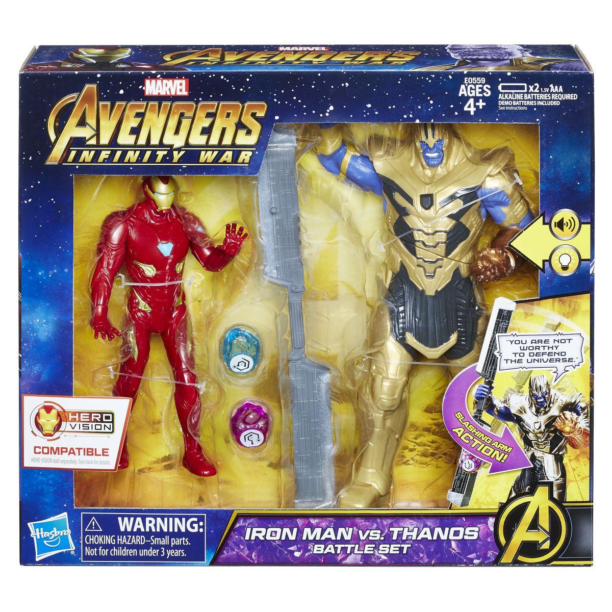Marvel Avengers Infinity War Iron Man Vs Thanos Battle Set In Pkg
