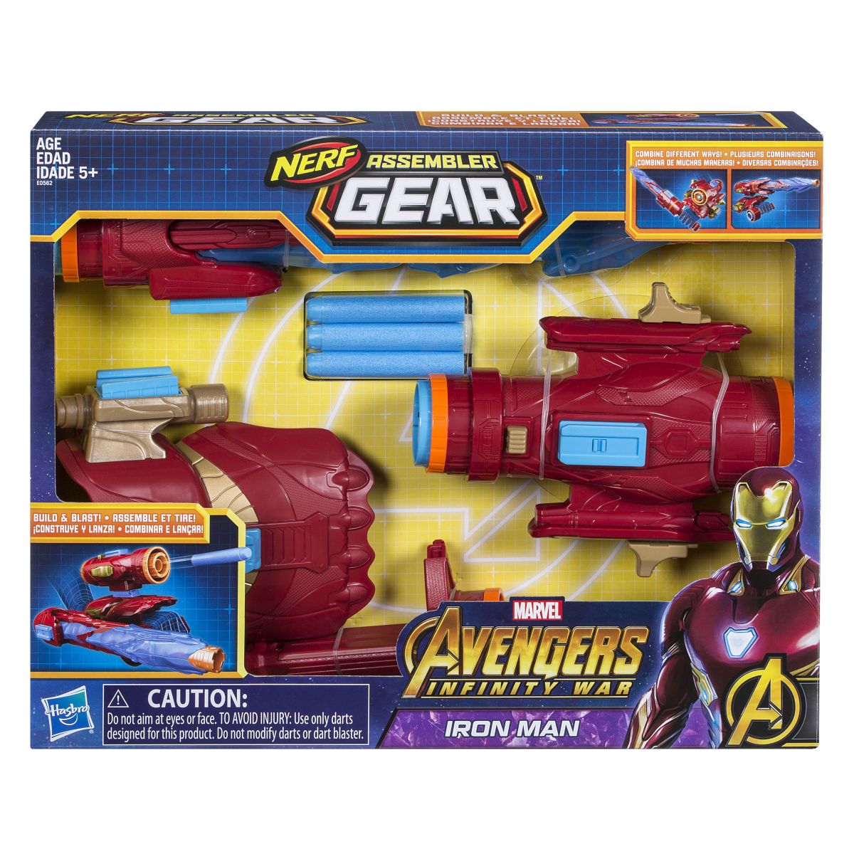 Marvel Avengers Infinity War Nerf Assembler Gear Iron Man In Pkg
