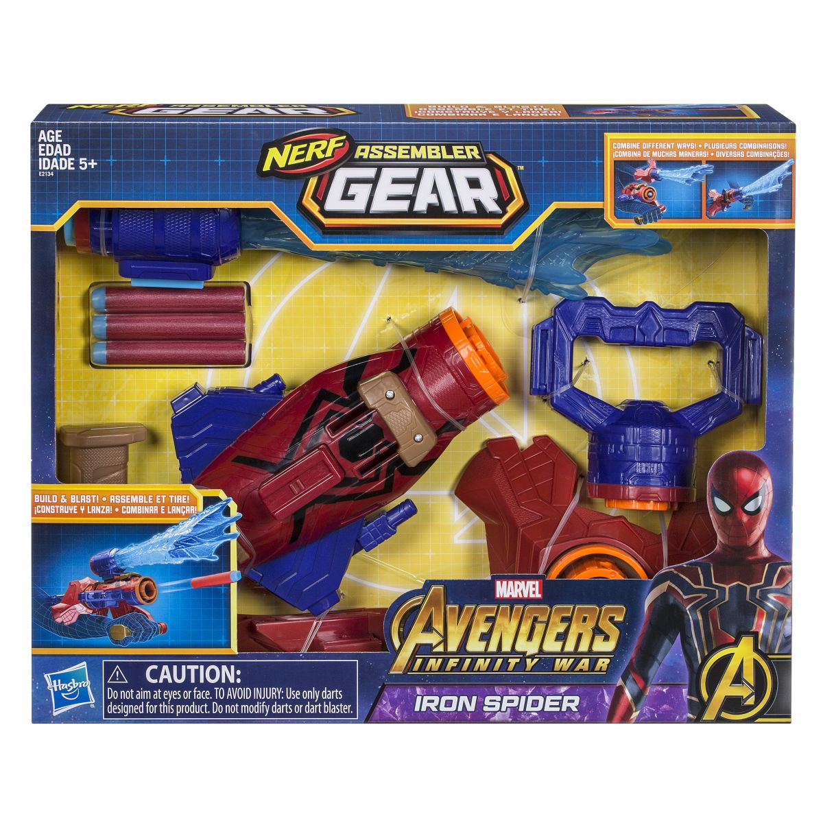 Marvel Avengers Infinity War Nerf Assembler Gear Iron Spider In Pkg