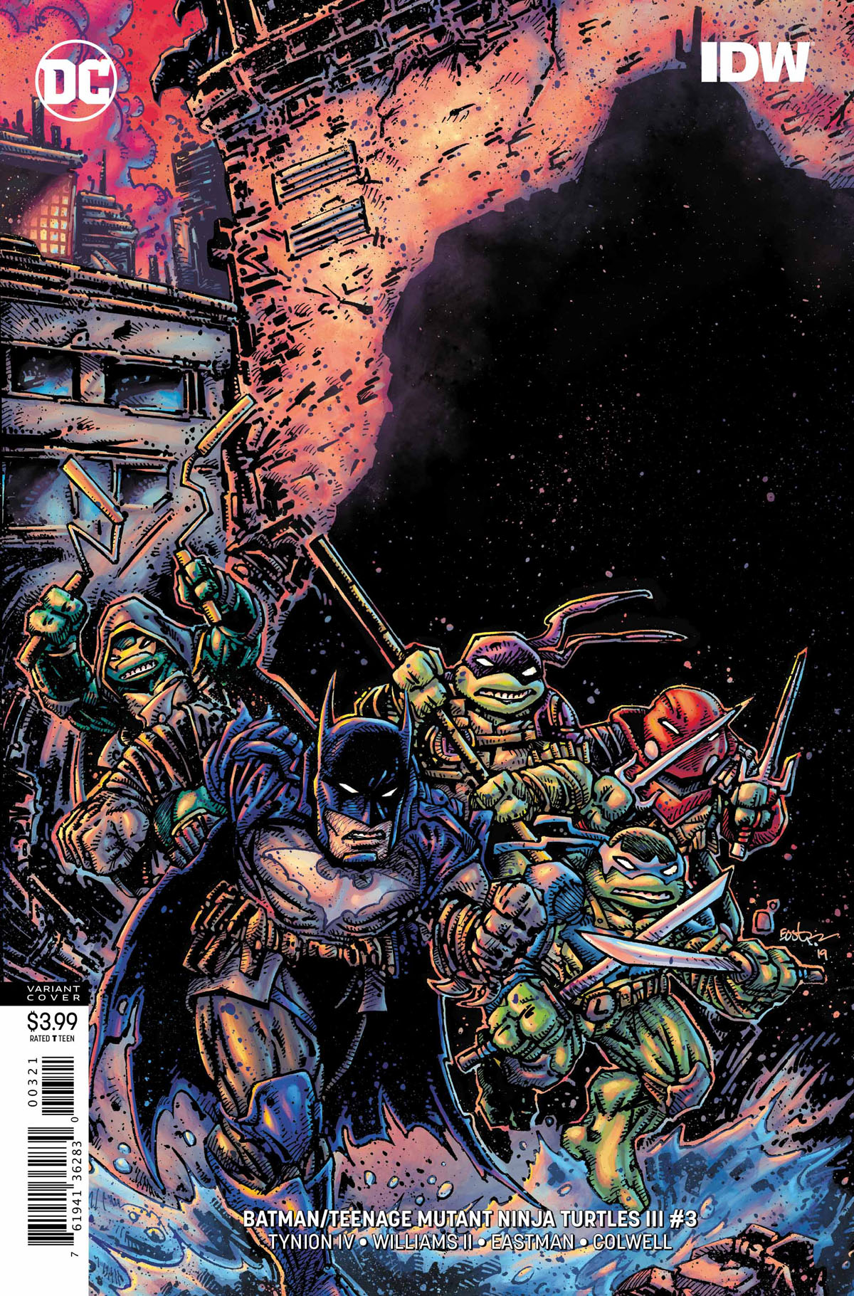 Batman/Teenage Mutant Ninja Turtles III #3 variant cover