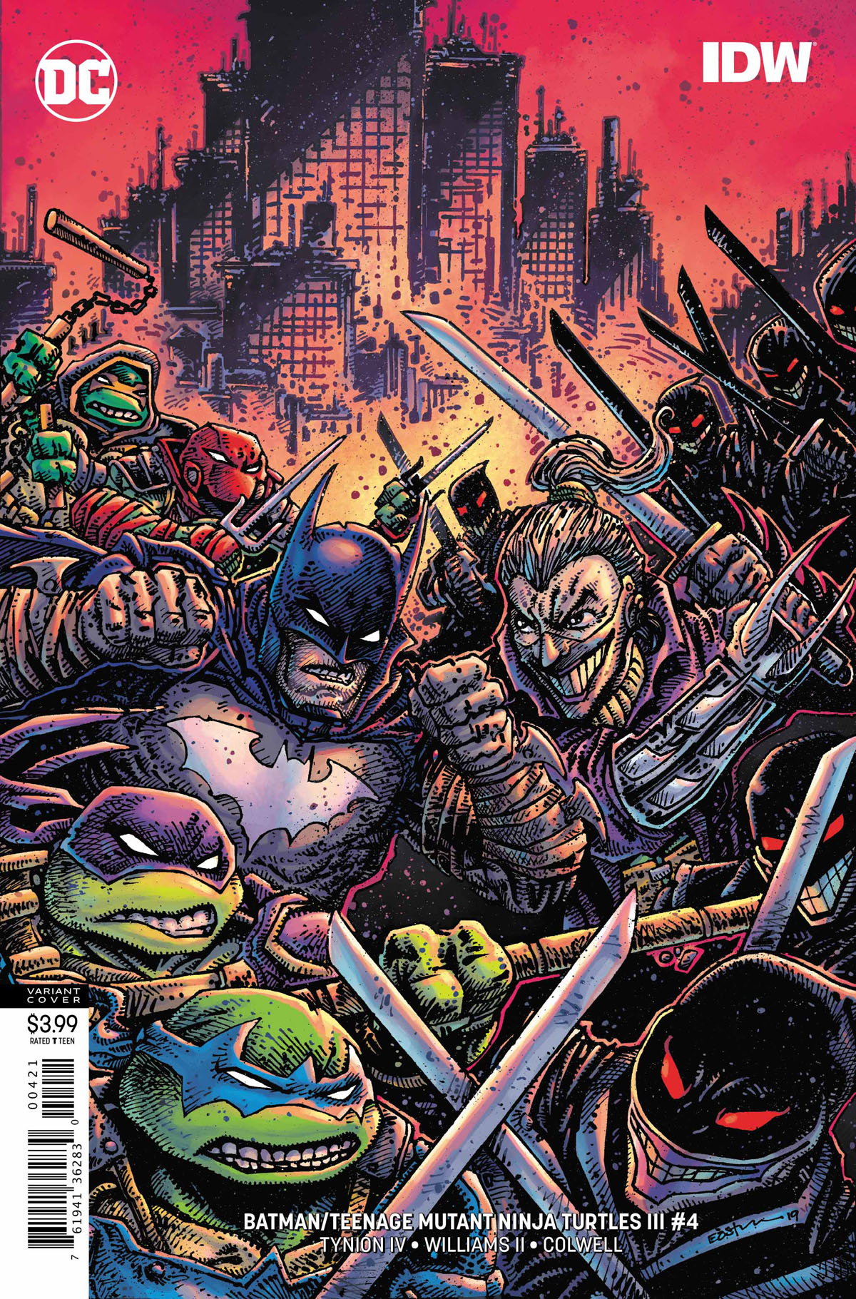 Batman/Teenage Mutant Ninja Turtles III #4 variant cover