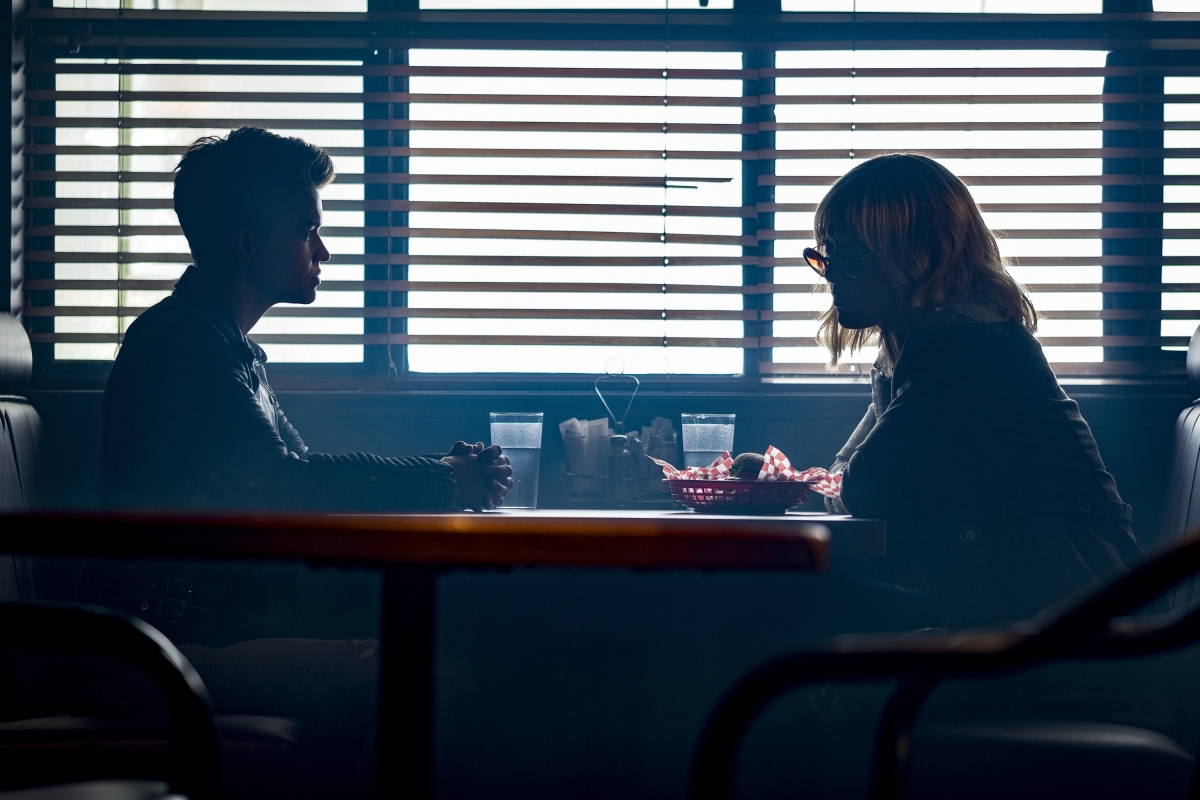 Batwoman -- Image Number: BWN105a_0132.jpg -- "Mine Is a Long and a Sad Tale" -- Pictured (L-R): Ruby Rose as Kate Kane and Rachel Skarsten as Alice -- Photo: Robert Falconer/The CW -- Â© 2019 The CW Network, LLC. All Rights Reserved.