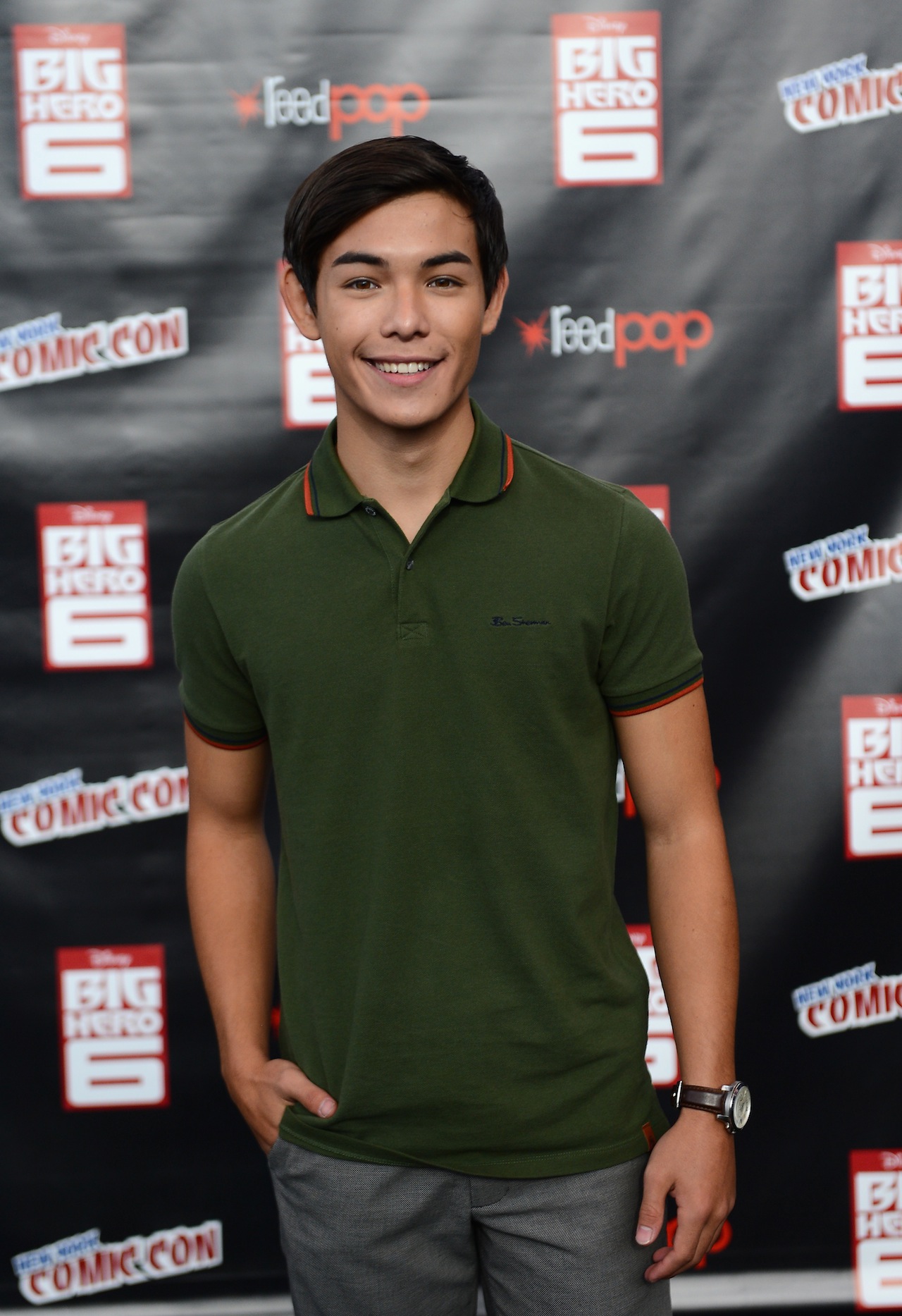 NEW YORK, NY - OCTOBER 09:  Actor Ryan Potter attends Walt Disney Studios' 2014 New York Comic Con presentations of "Big Hero 6" and "Tomorrowland" at the Javits Convention Center on Thursday October 9, 2014 in New York City.  (Photo by Stephen Lovekin/Getty Images for Disney) *** Local Caption *** Ryan Potter