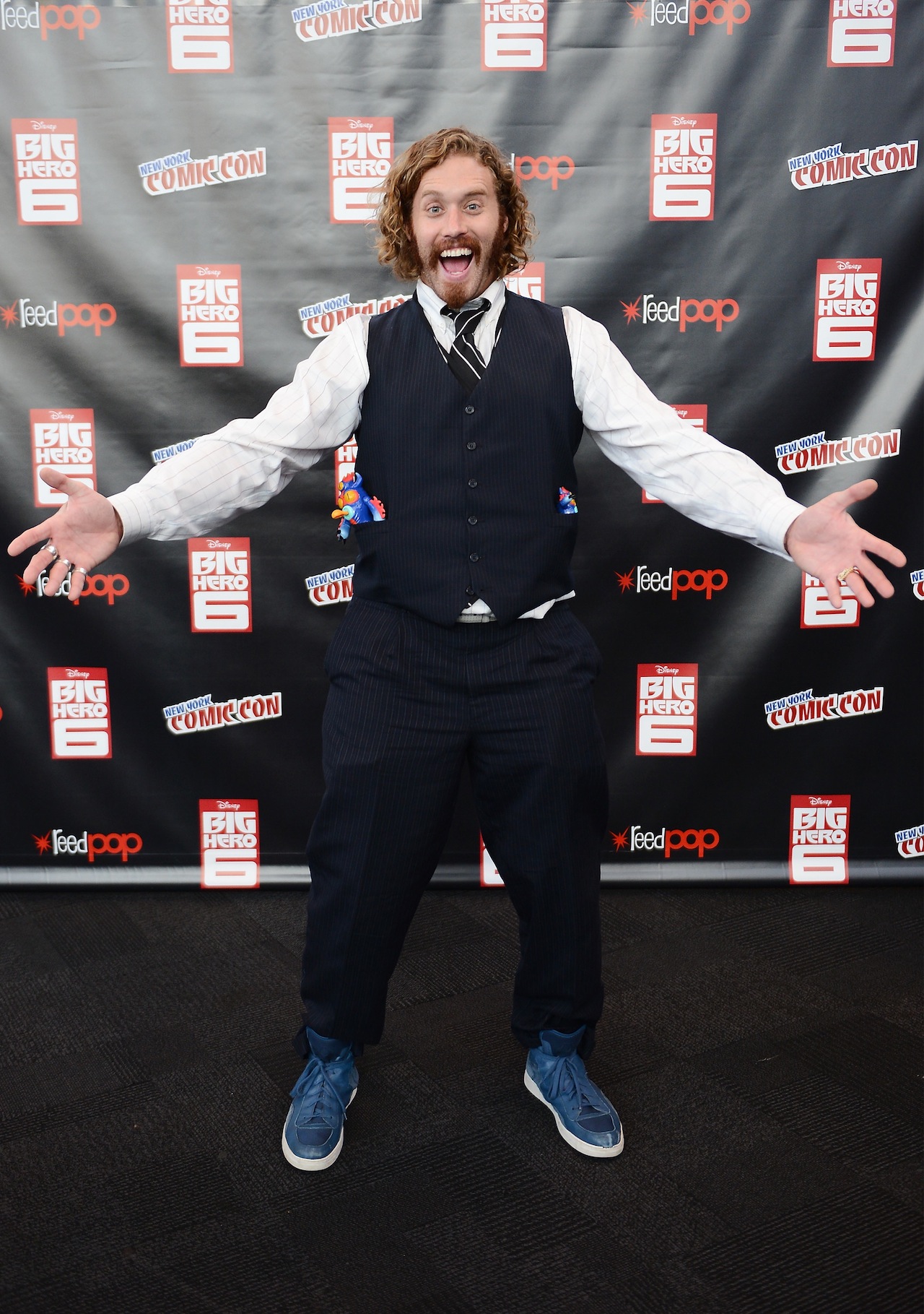 NEW YORK, NY - OCTOBER 09:  Actor T.J. Miller attends Walt Disney Studios' 2014 New York Comic Con presentations of "Big Hero 6" and "Tomorrowland" at the Javits Convention Center on Thursday October 9, 2014 in New York City.  (Photo by Stephen Lovekin/Getty Images for Disney) *** Local Caption *** TJ Miller