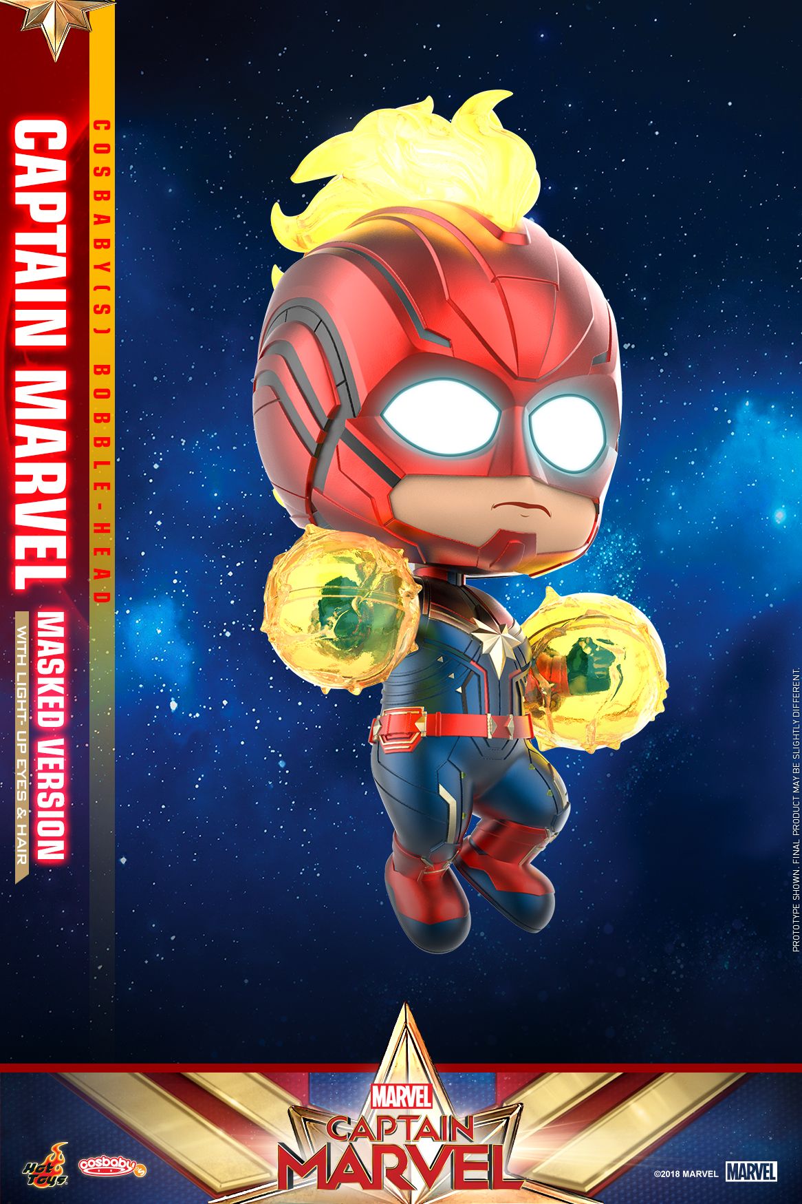 Hot Toys Captain Marvel Captain Marvel Masked Version Cosbaby S Bobble Head_pr2
