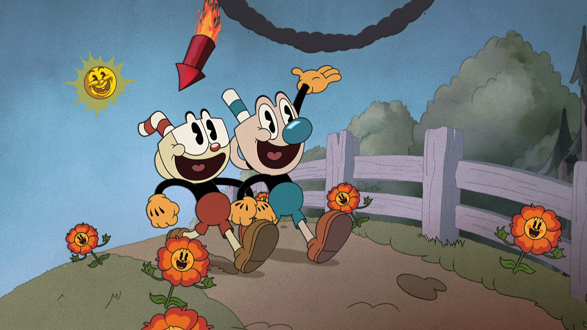 The Cuphead Show! (L to R) Tru Valentino as Cuphead and Frank Todaro as Mugman in The Cuphead Show! Cr. COURTESY OF NETFLIX © 2022
