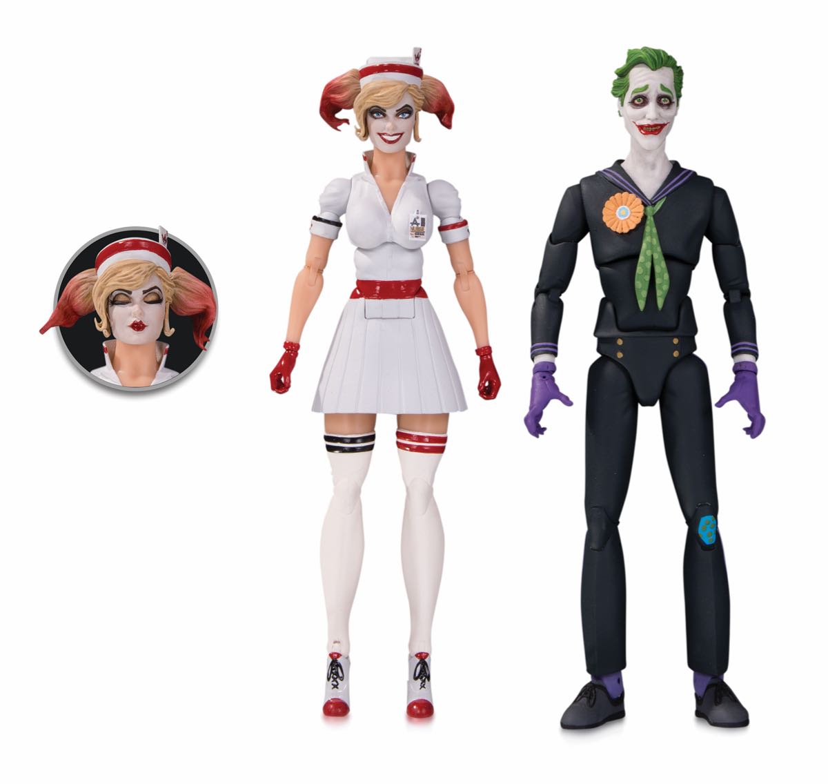 DC DESIGNER SERIES: ANT LUCIA BOMBSHELLS NURSE HARLEY AND THE JOKER ACTION FIGURE TWO-PACK
