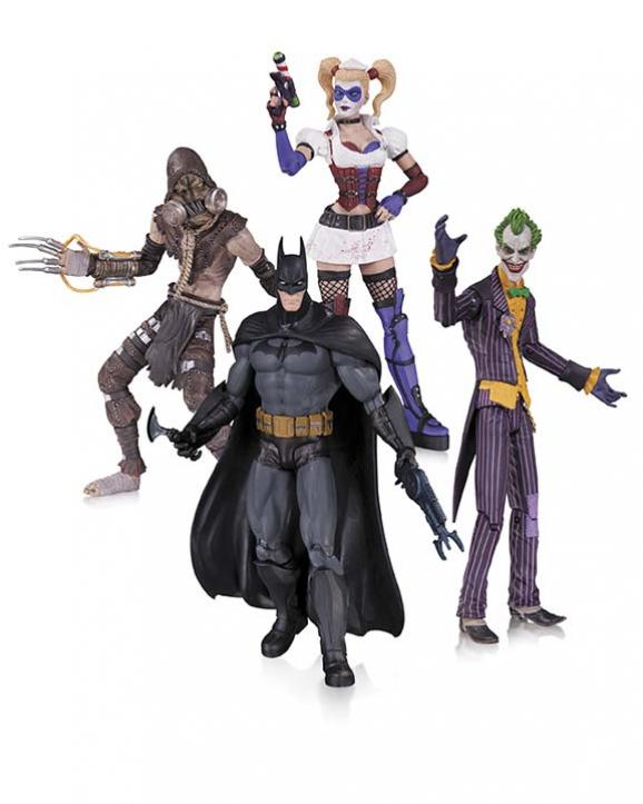 THE JOKER, HARLEY QUINN, SCARECROW AND BATMAN ACTION FIGURE 4-PACK