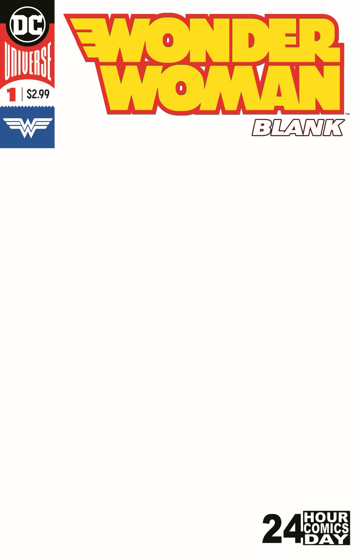 WONDER WOMAN BLANK COMIC #1 
