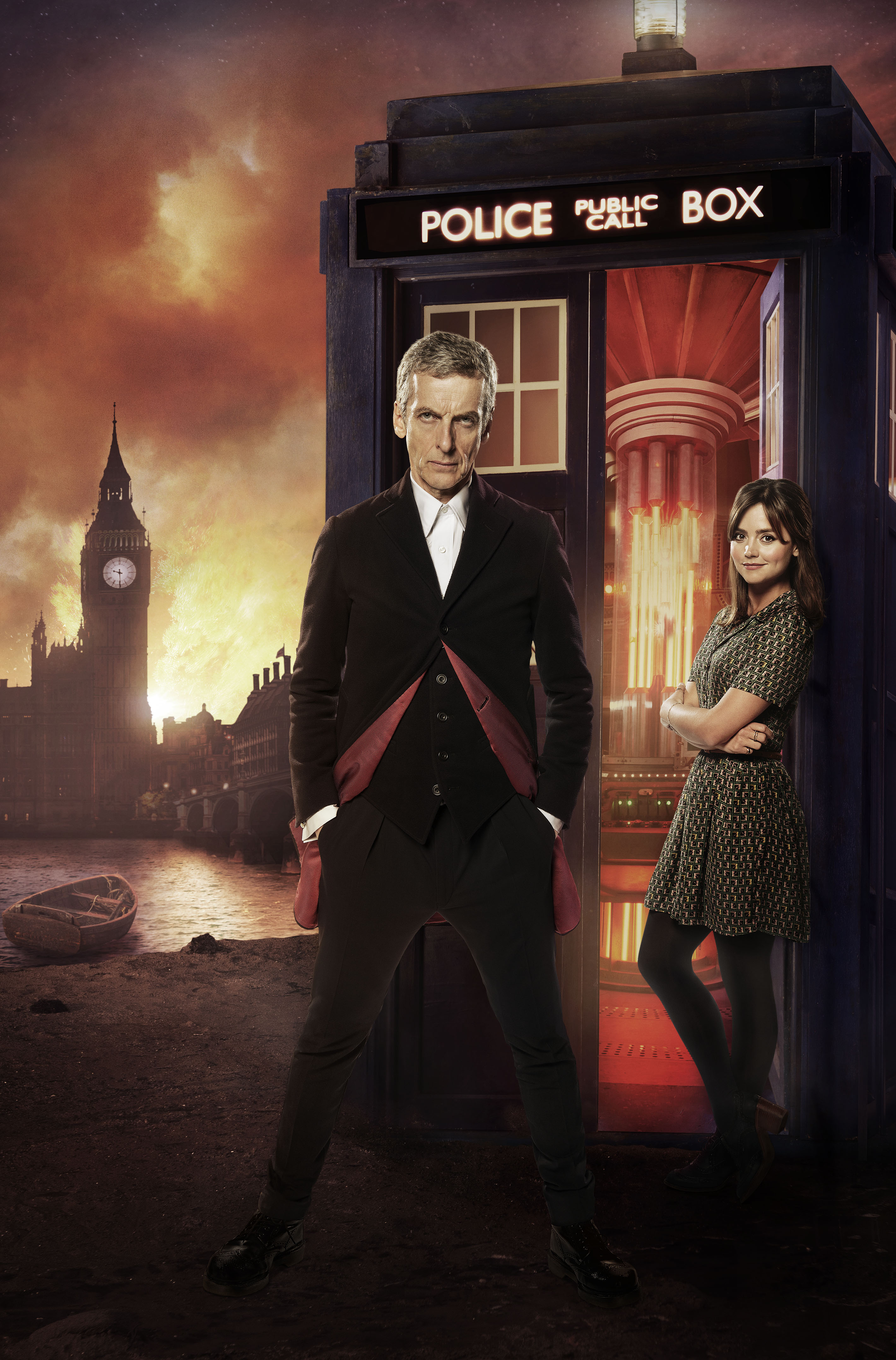 Picture shows:  Peter Capaldi as The Doctor and Jenna Coleman as Clara