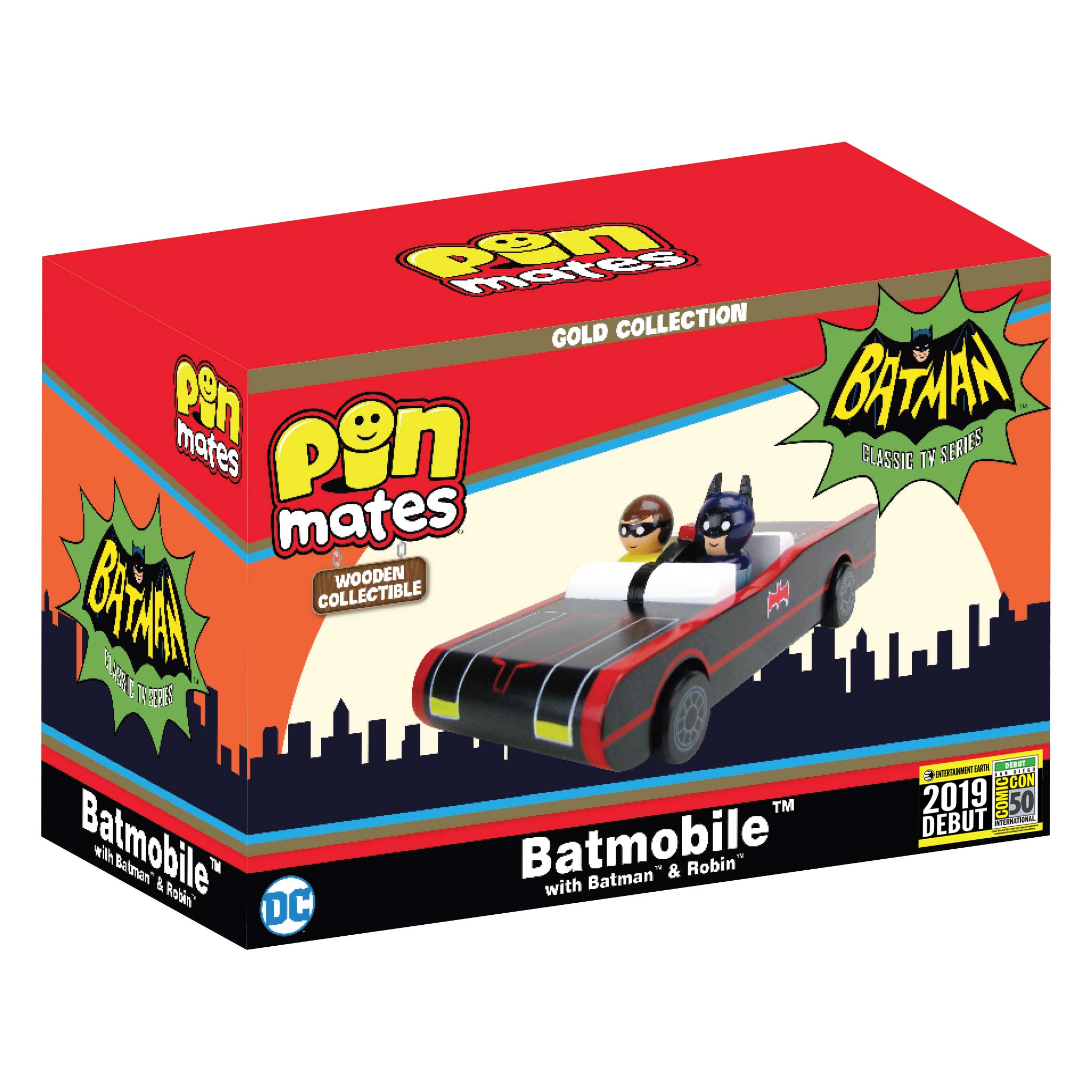Batman, Robin, Batmobile and Batcave