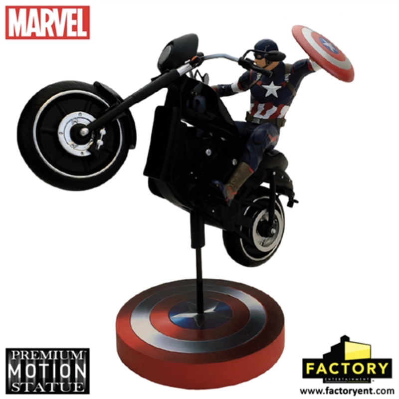 Captain America Rides Premium Motion Statue