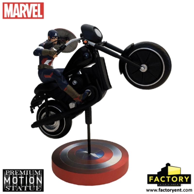 Captain America Rides Premium Motion Statue