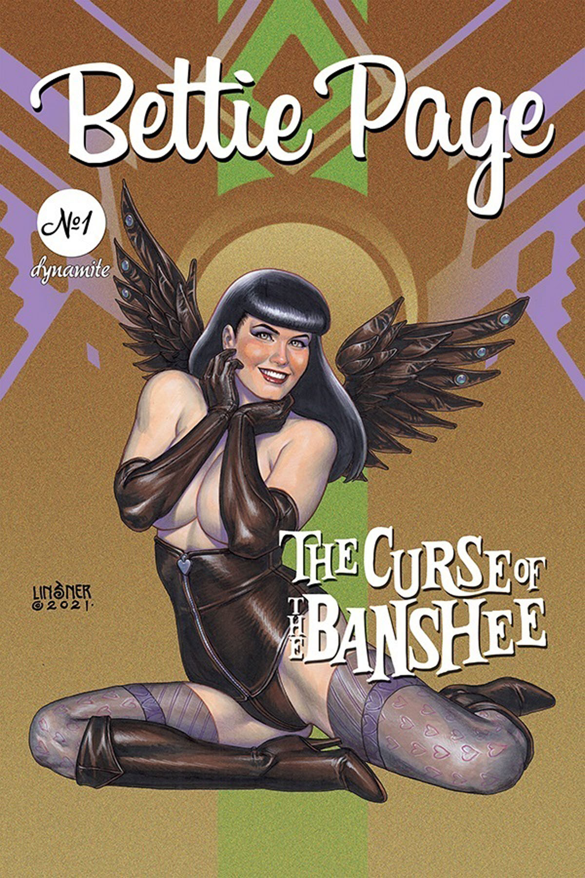 Bettie Page and the Curse of the Banshee #1 cover B by Linsner