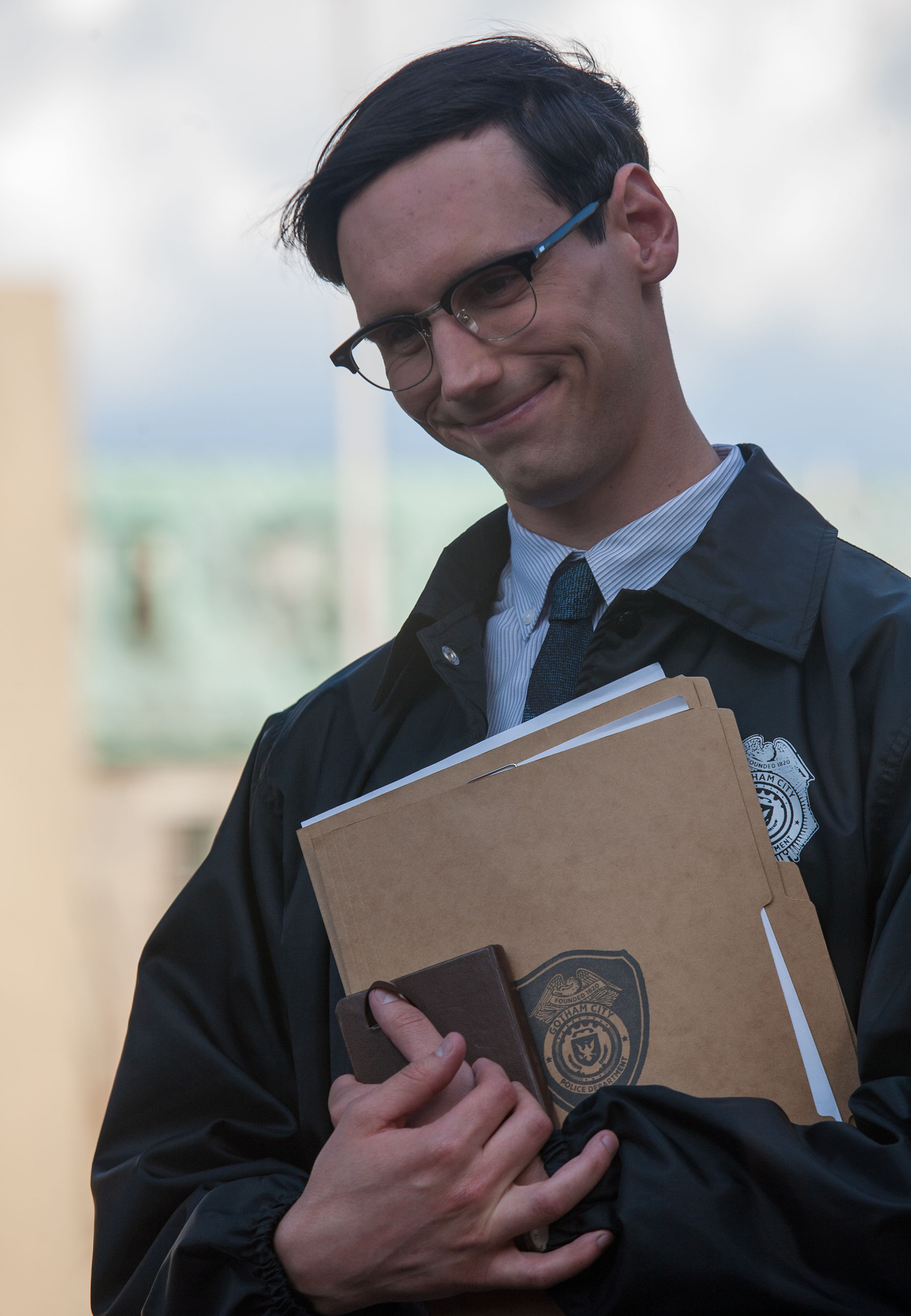 GOTHAM: Cory Michael Smith as Edward Nygma in the "Arkham" episode of GOTHAM airing Monday, Oct. 13 (8:00-9:00 PM ET/PT) on FOX. Â©2014 Fox Broadcasting Co. Cr: Jessica Miglio/FOX