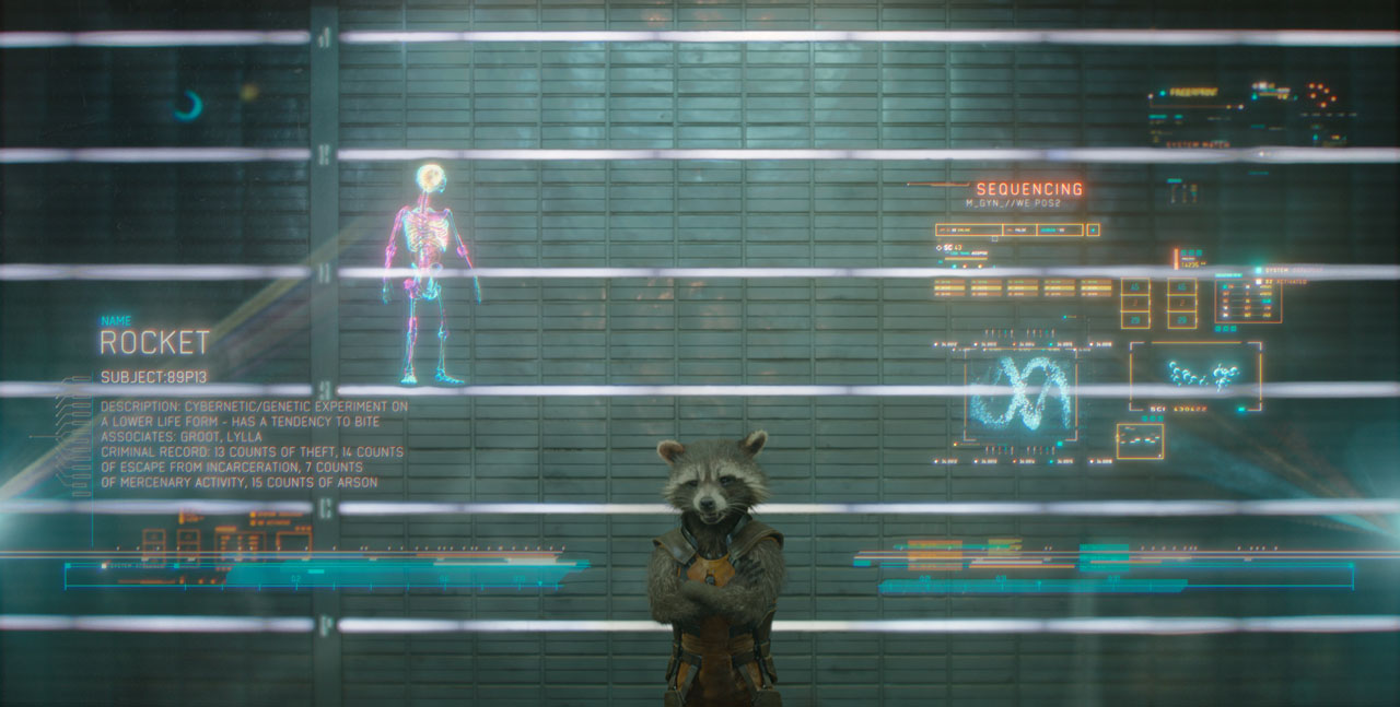 Marvel's Guardians Of The Galaxy

Rocket Racoon (voiced by Bradley Cooper)

Ph: Film Frame

Â©Marvel 2014