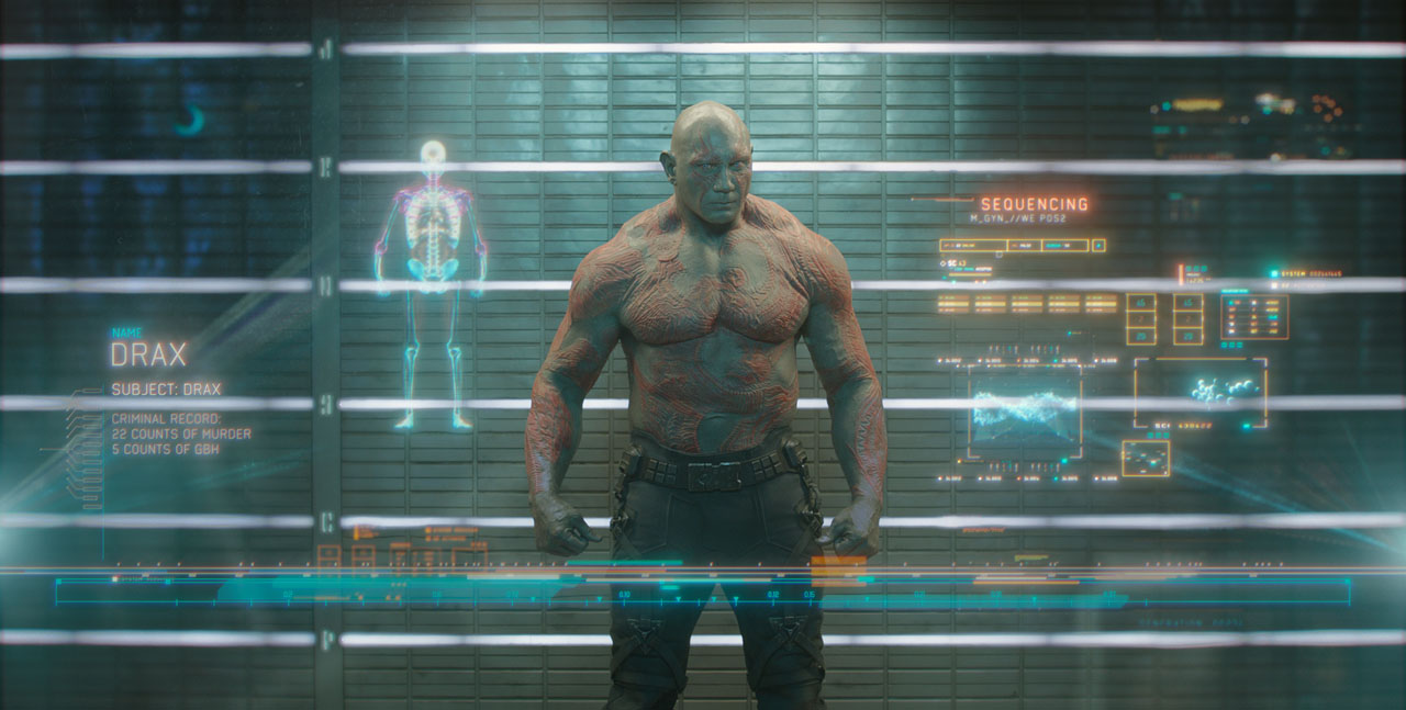 Marvel's Guardians Of The Galaxy

Drax the Destroyer (Dave Bautista)

Ph: Film Frame

Â©Marvel 2014