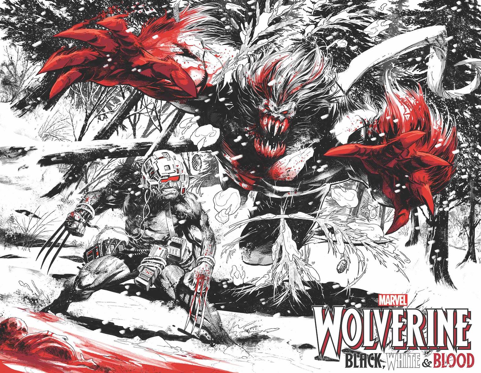 Wolverine: Black, White, and Blood Interiors by Adam Kubert and Frank Martin
